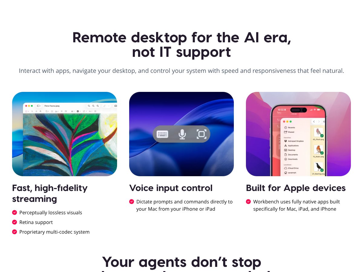 Astropad Workbench interface