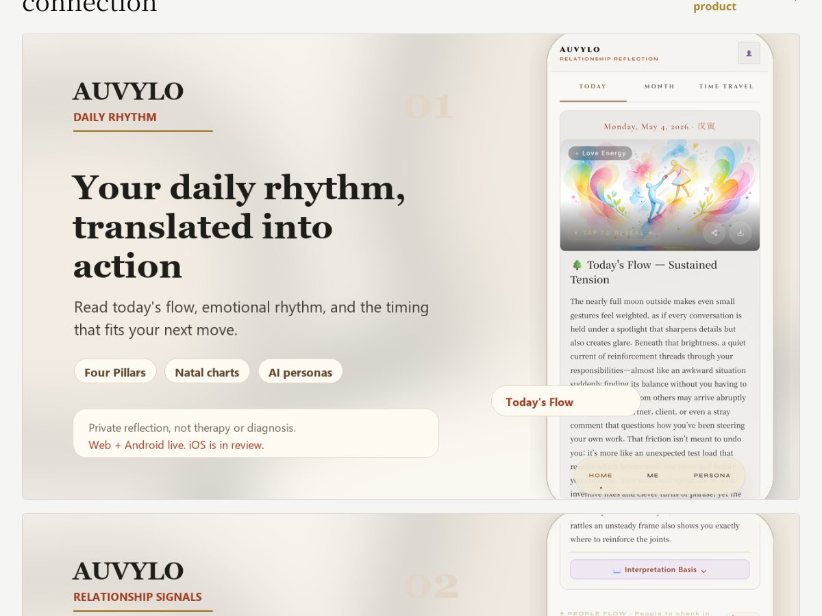 Auvylo interface
