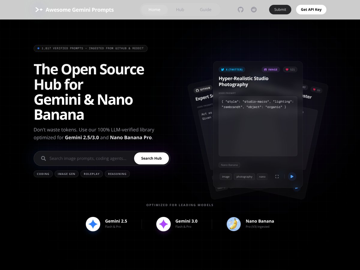 Awesome Gemini Prompts screenshot