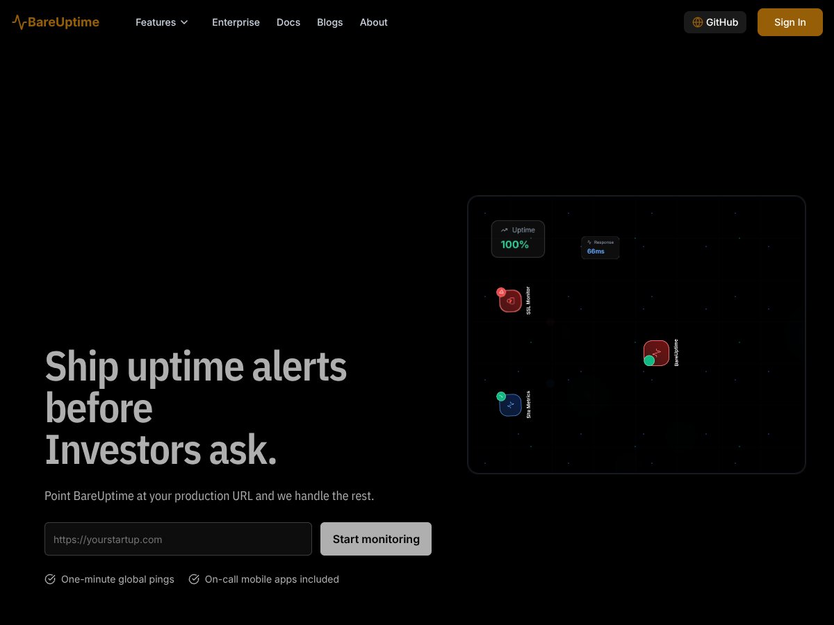 BareUptime screenshot