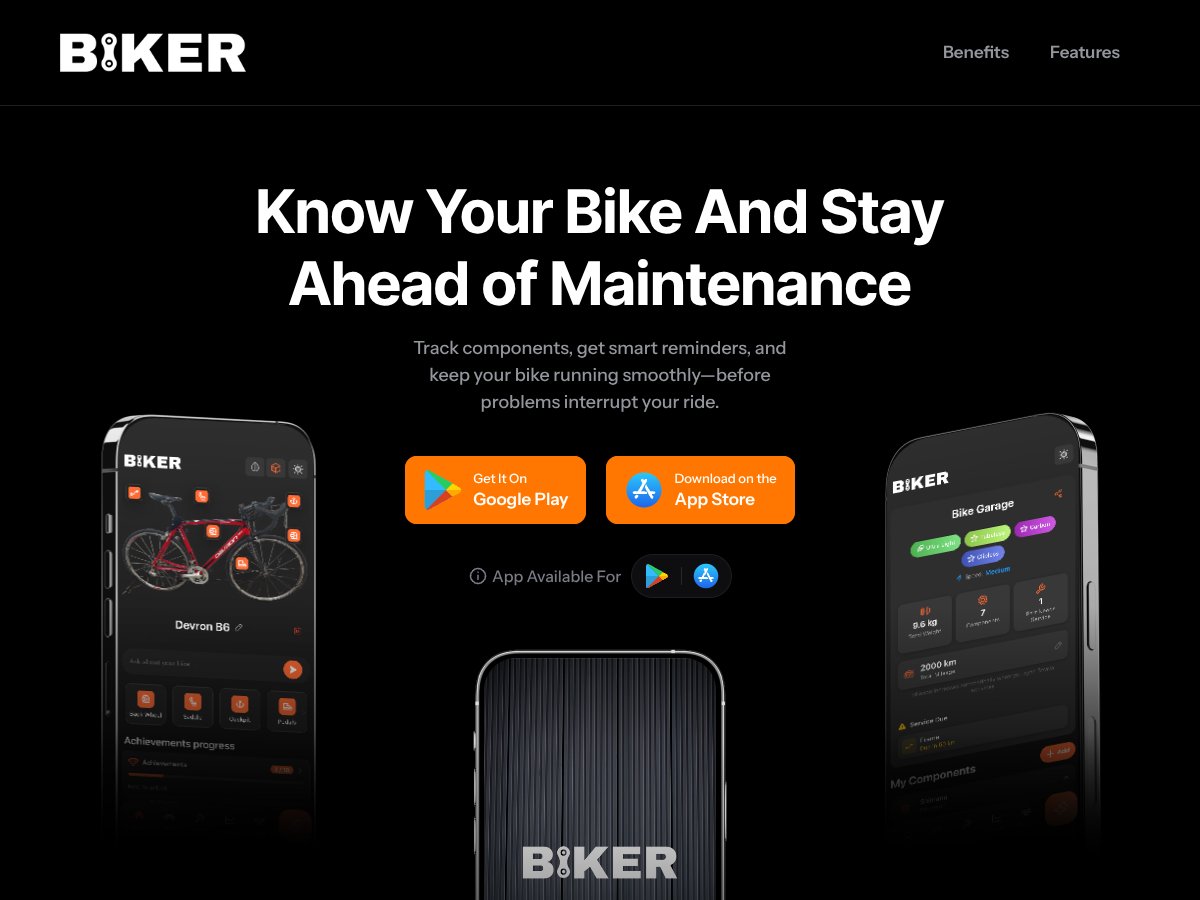 Biker 2.0: Bicycle track & maintain screenshot