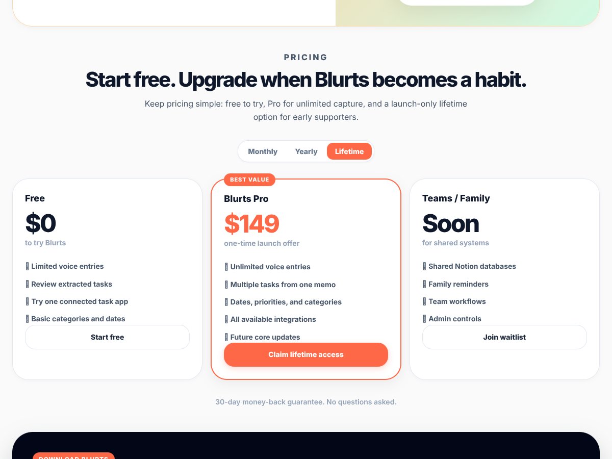 Blurts-Voice to Any Task App screenshot 4