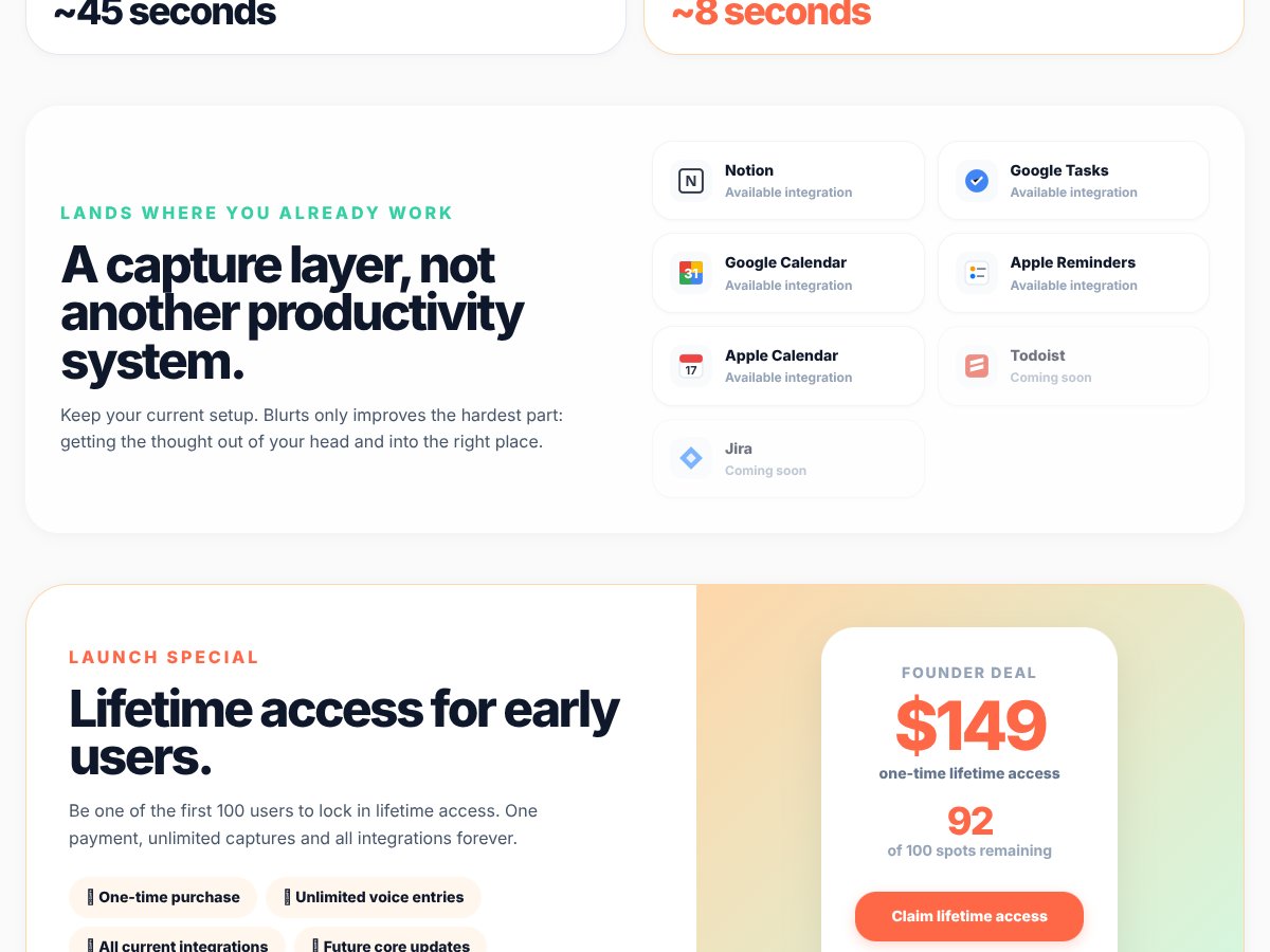 Blurts-Voice to Any Task App screenshot 3