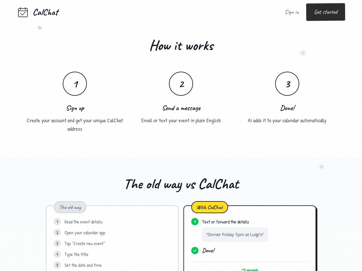 CalChat interface
