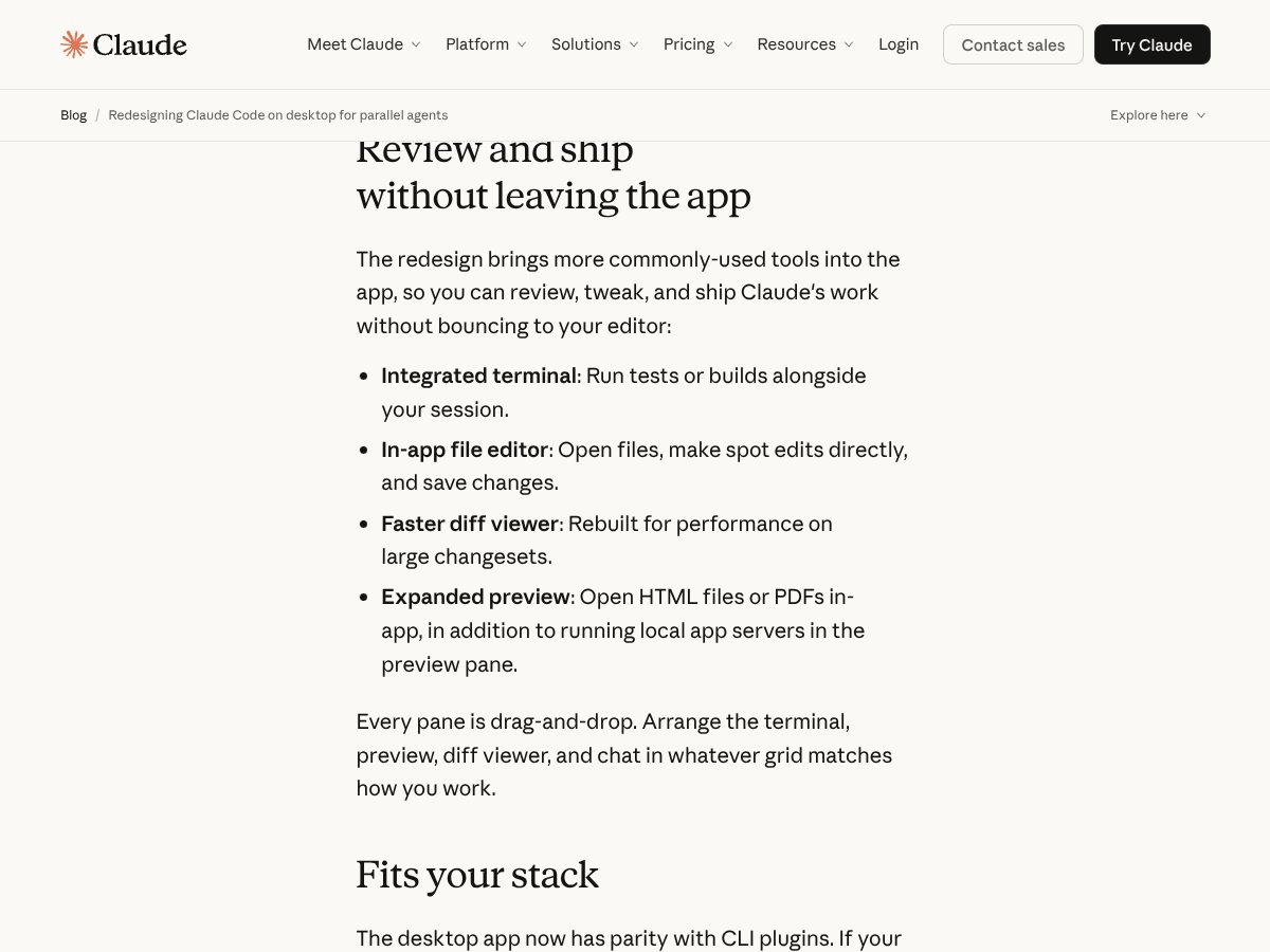 Claude Code Desktop App Redesigned screenshot 2