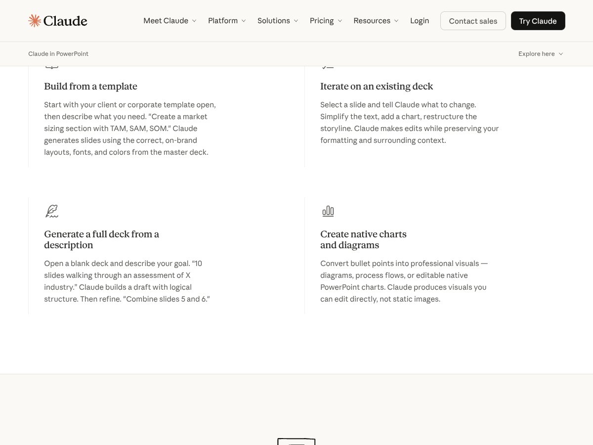 Claude in PowerPoint interface