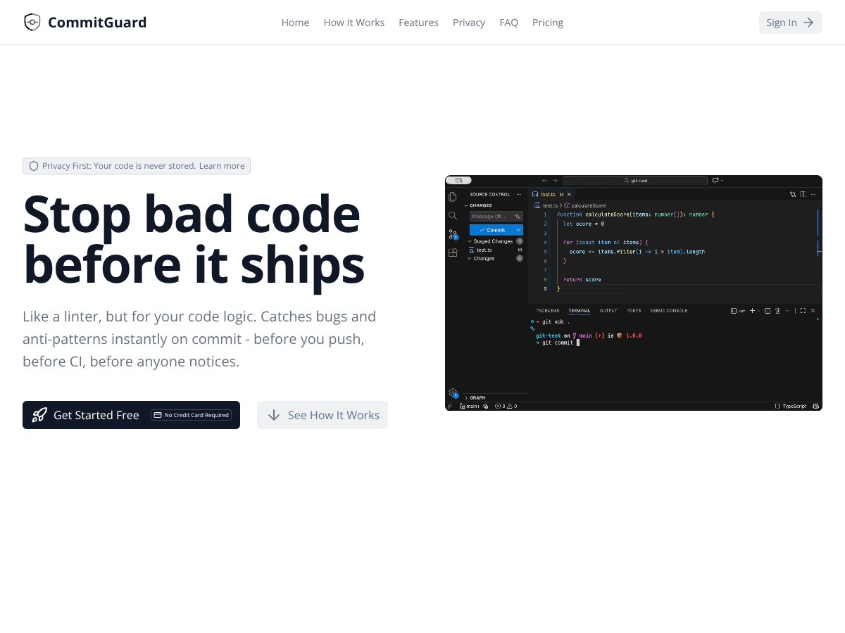 CommitGuard screenshot