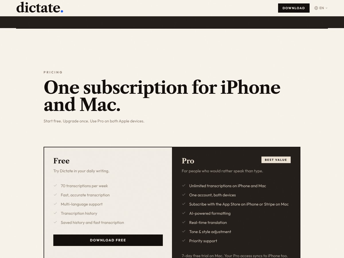 dictate. interface