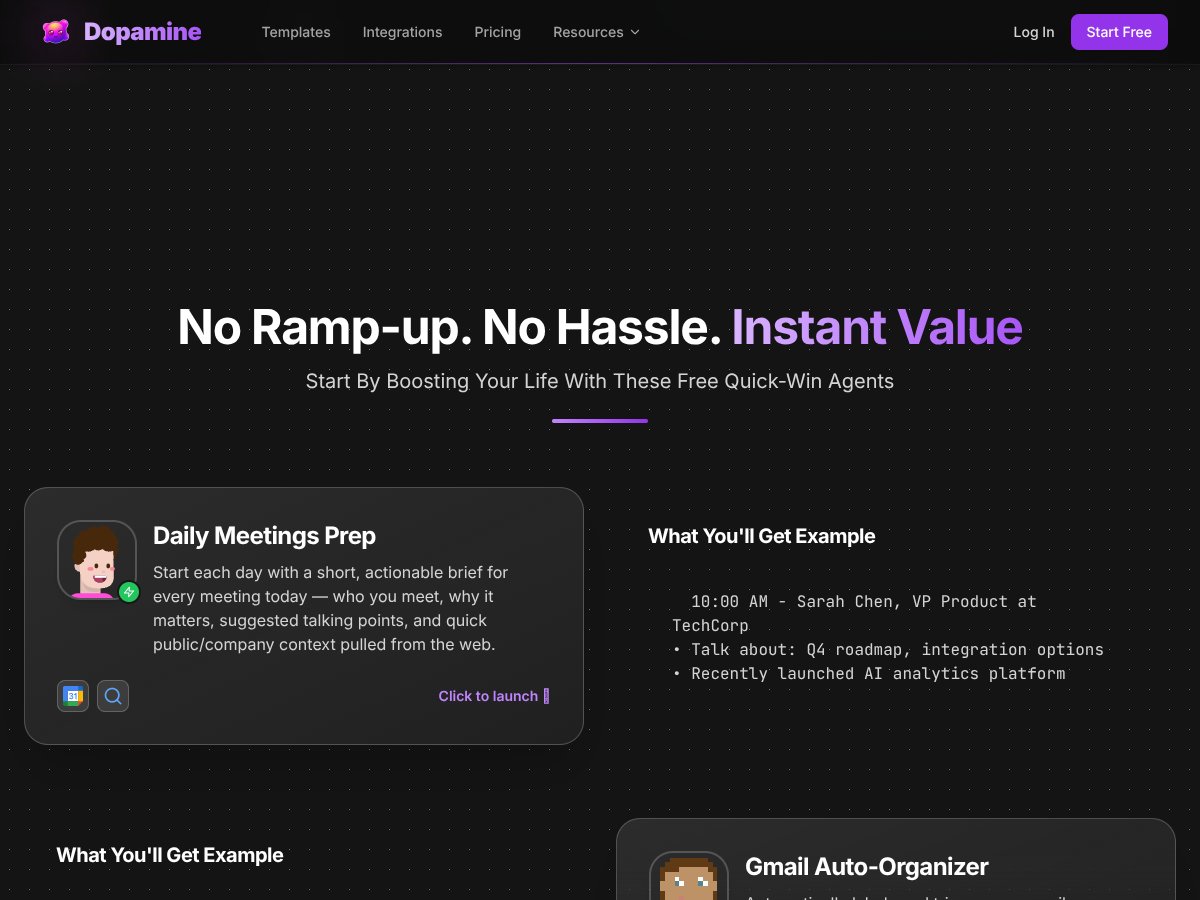 Dopamine.chat interface