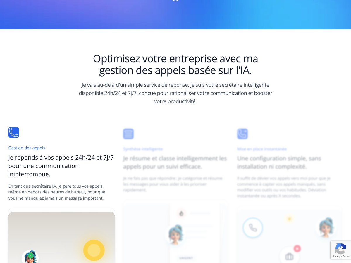 Eva, AI phone assistant for busy people interface