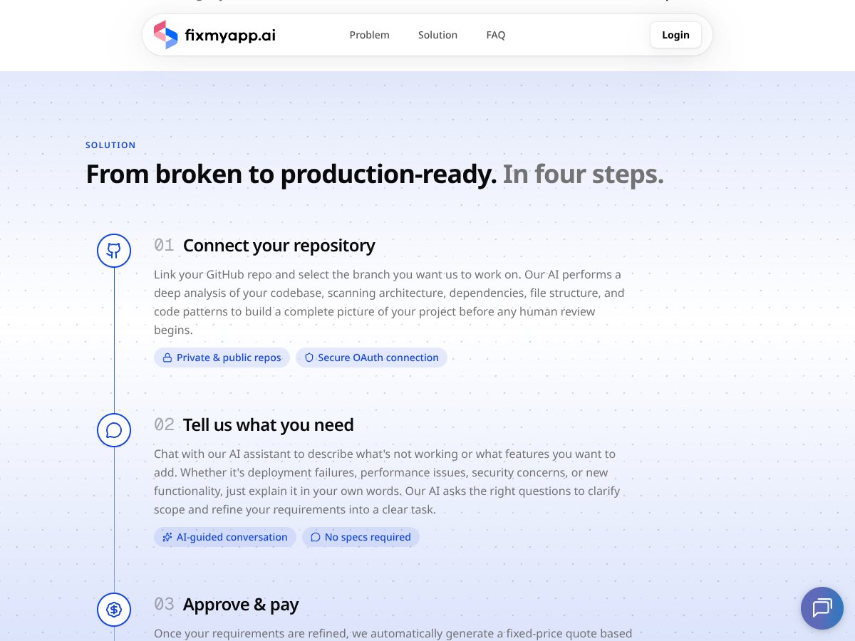 FixMyApp screenshot 2