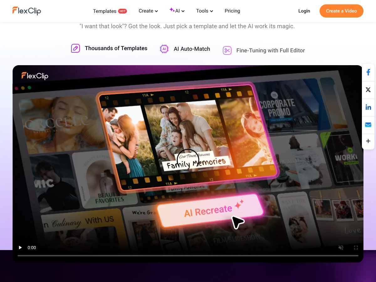 FlexClip Magic Edit interface