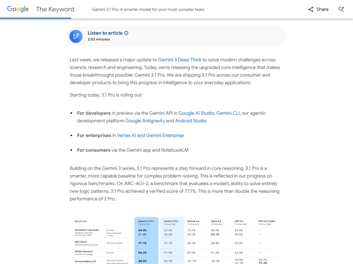Gemini 3.1 Pro interface