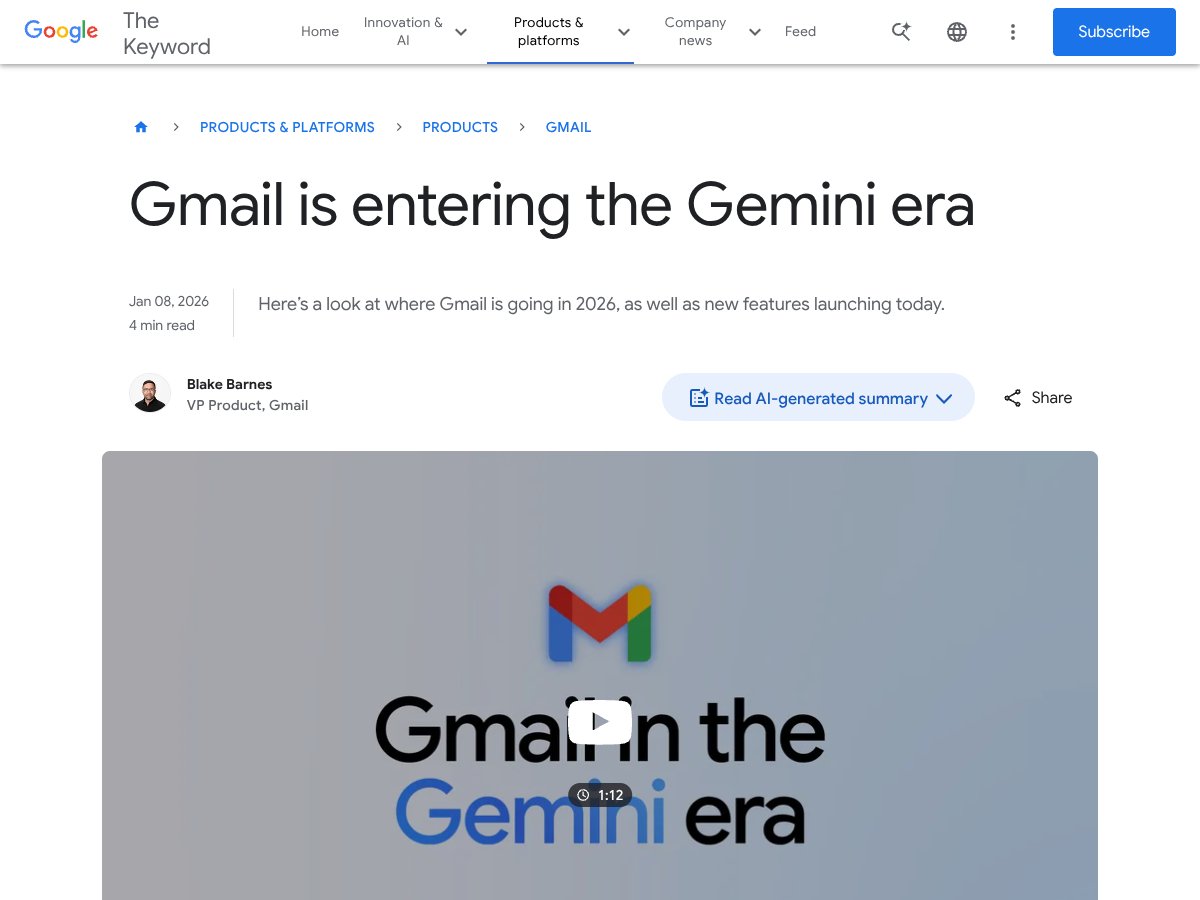 Gmail in the Gemini Era screenshot