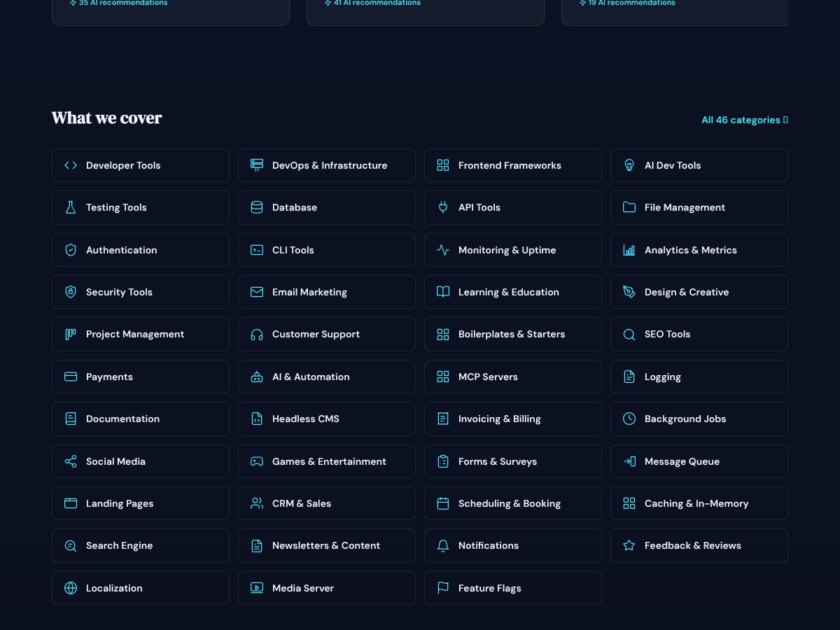 IndieStack interface