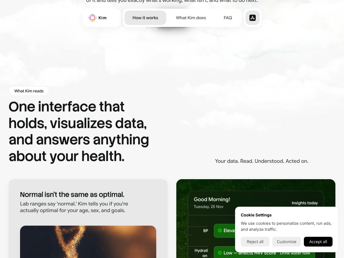 Kim Personal Health Assistant screenshot 2