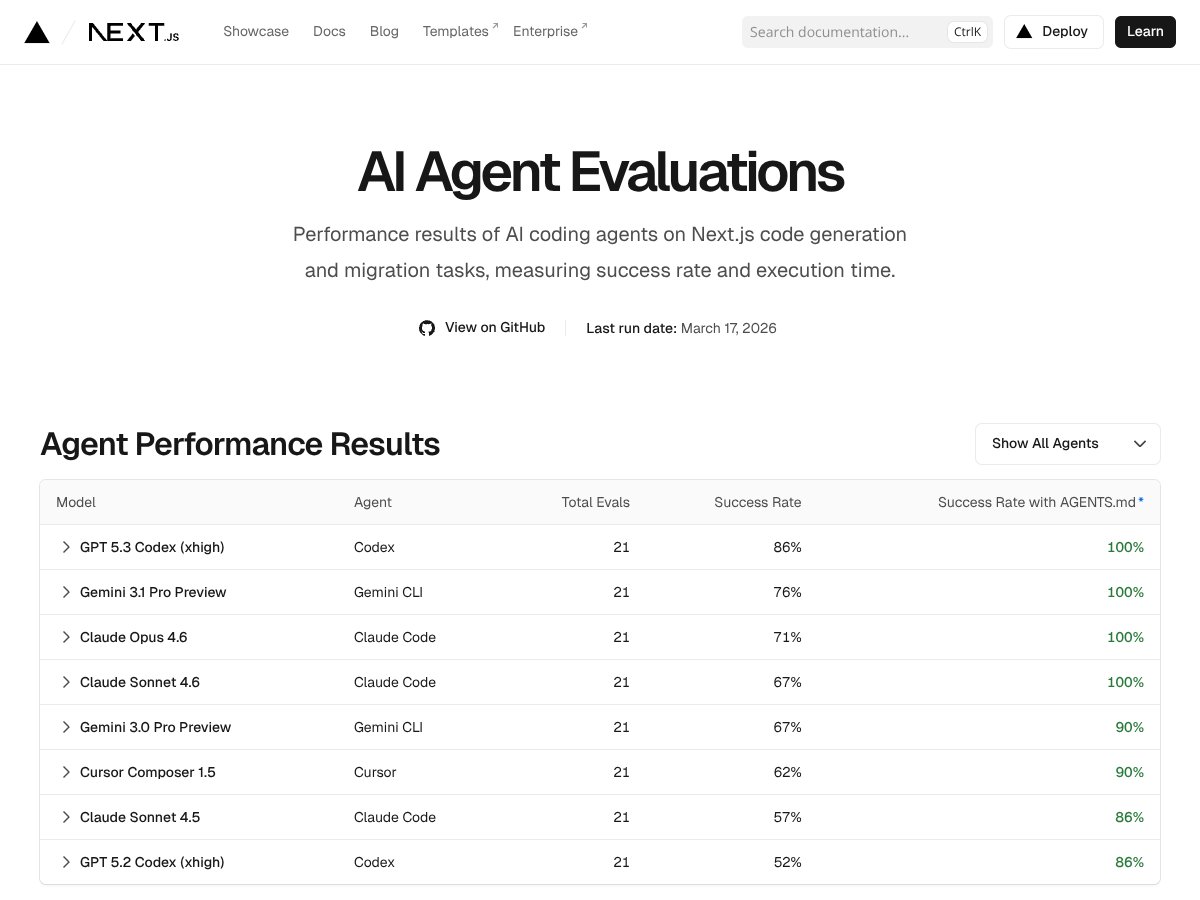 Next.js Evals screenshot