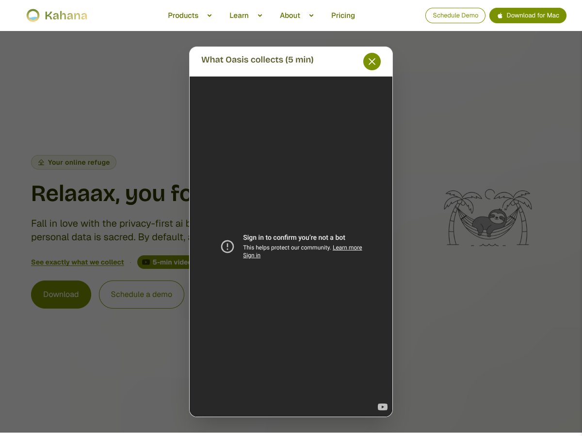 Oasis Browser for Mac screenshot