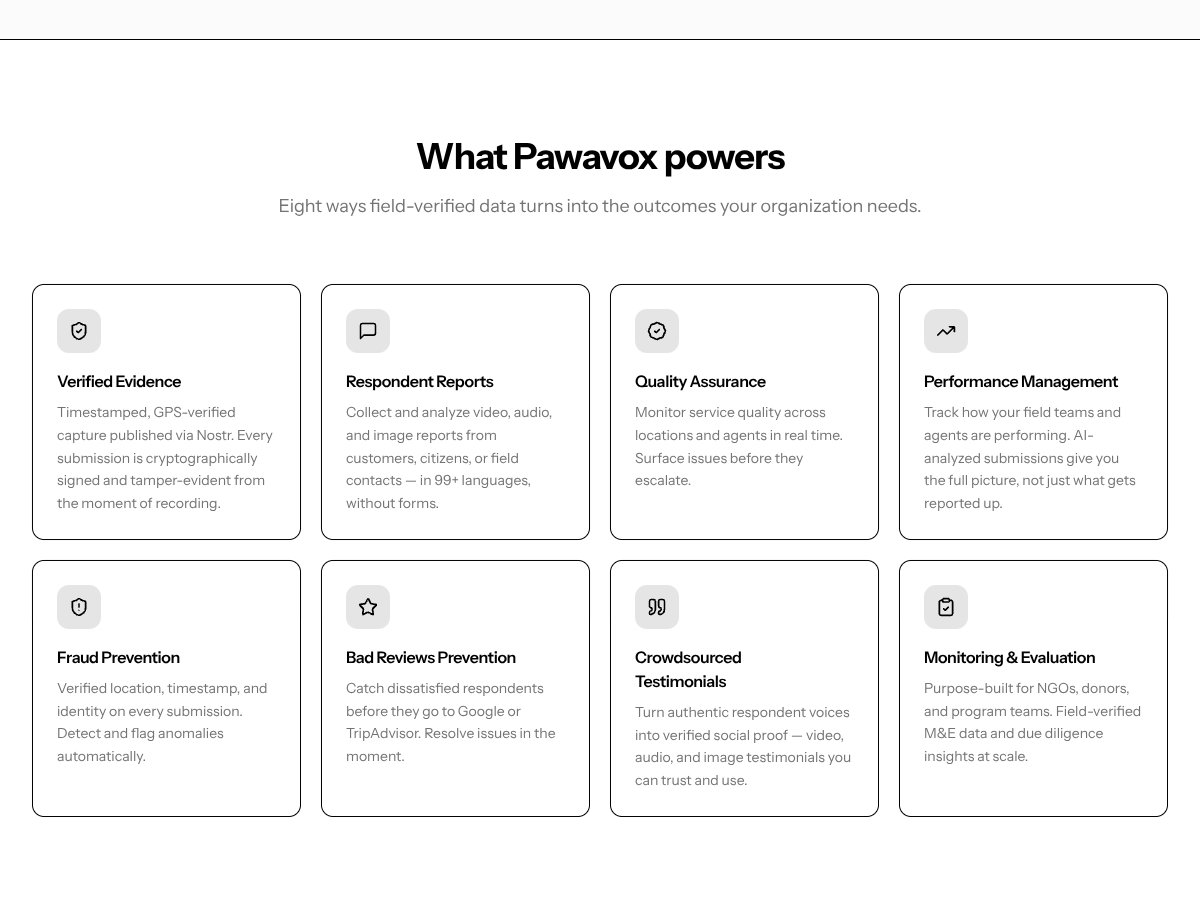 PawaVox interface