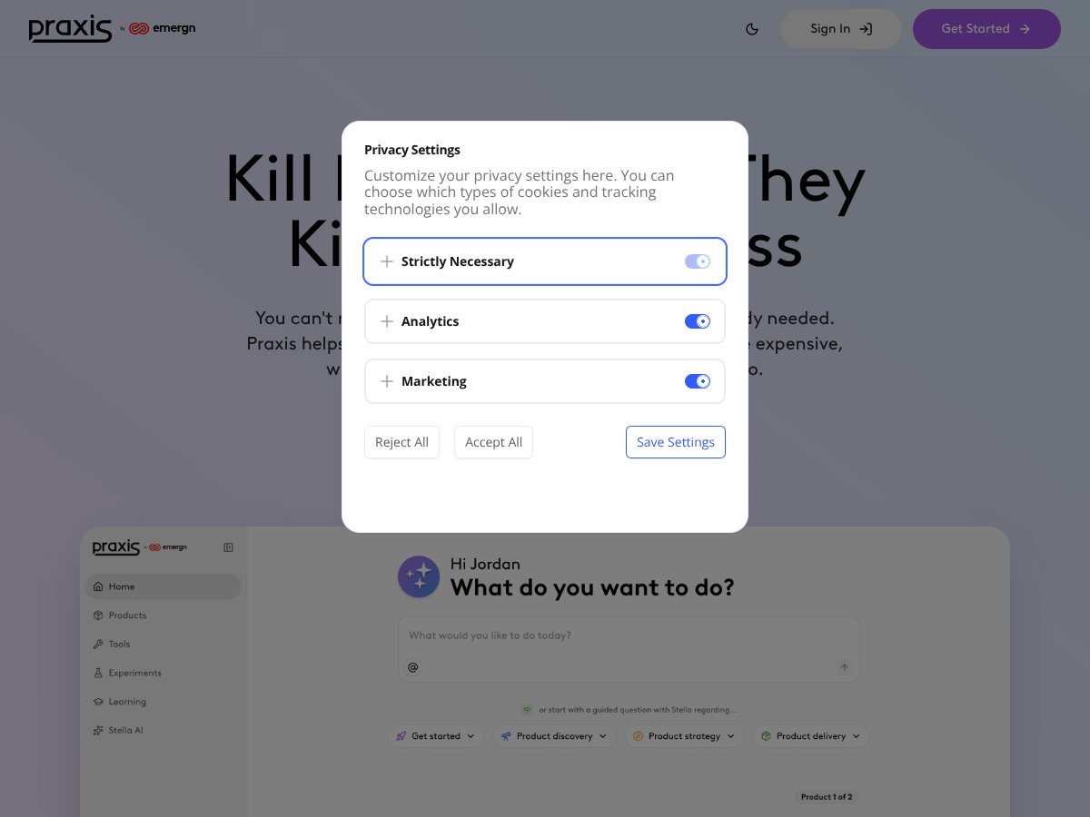 Praxis by Emergn screenshot