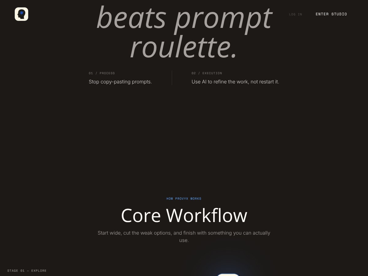 Provyx interface