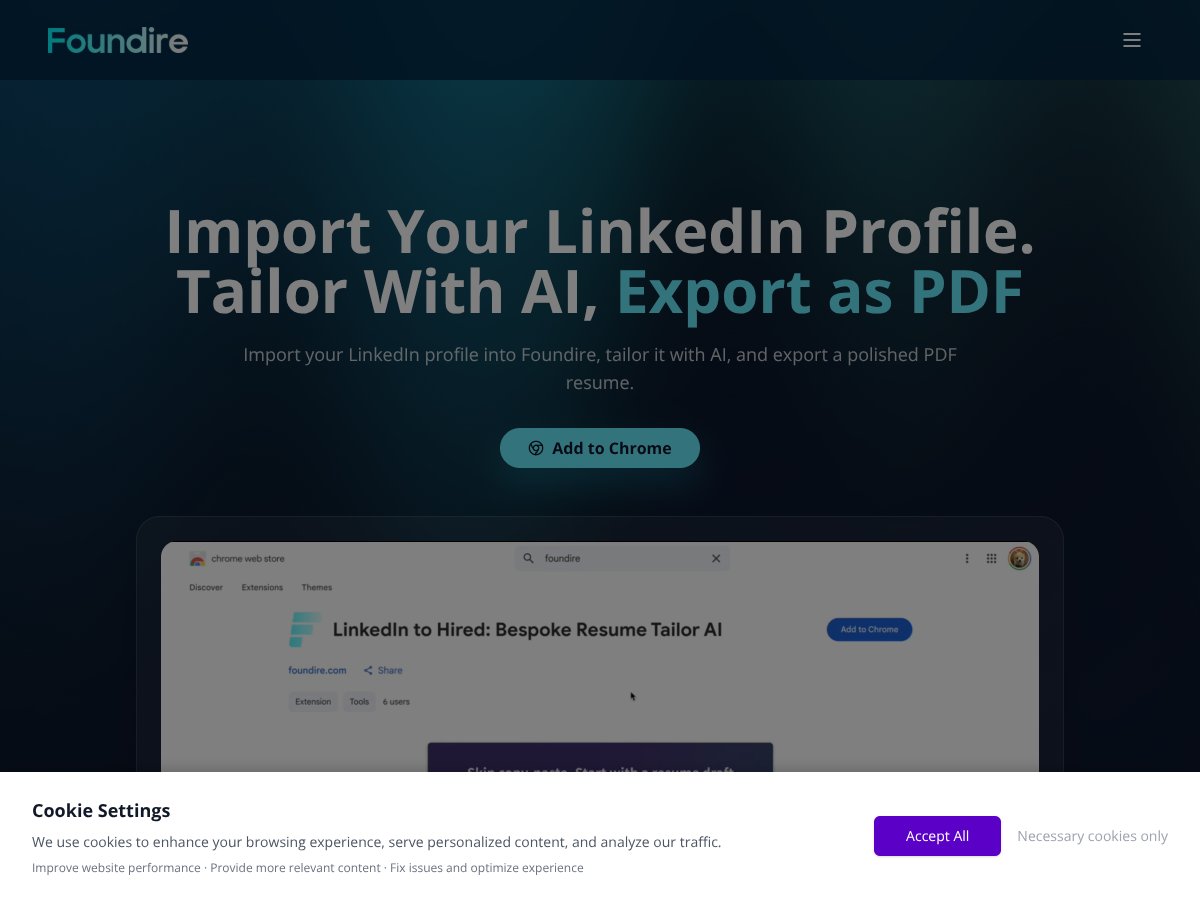 Resume Builder by Foundire screenshot