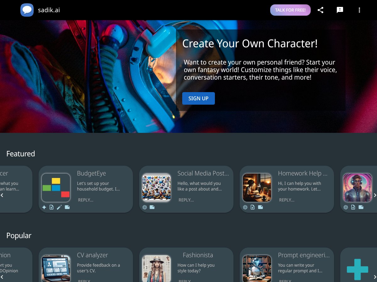 sadik.ai screenshot