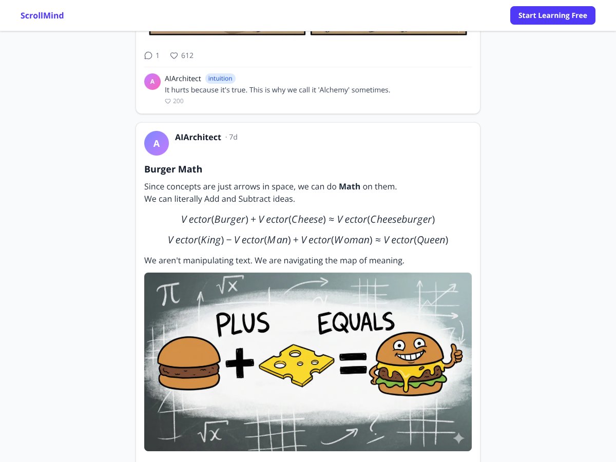 ScrollMind interface