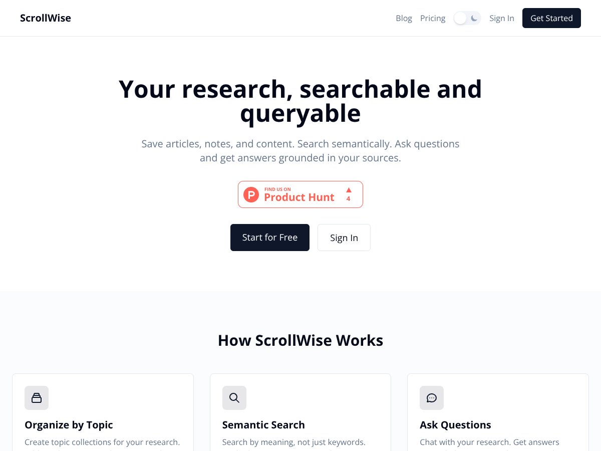 ScrollWise AI screenshot
