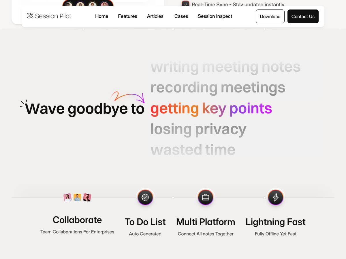 Session Pilot interface