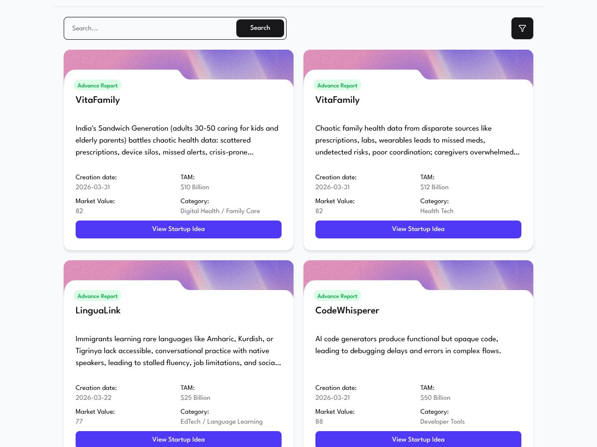 Starts Club interface