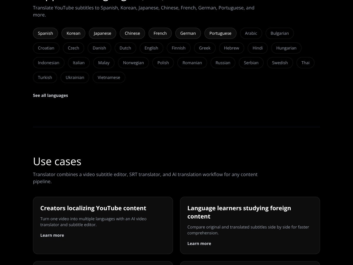 Translator interface