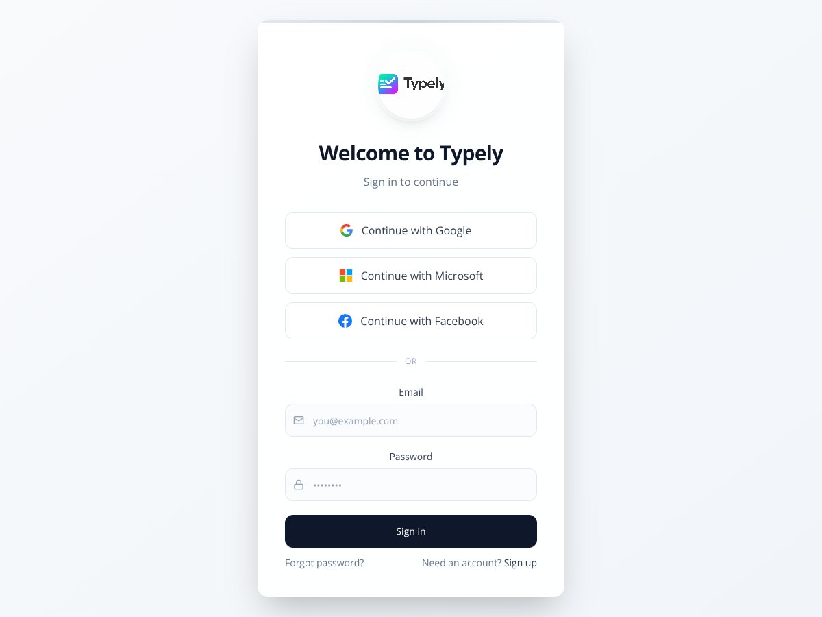 Typely screenshot