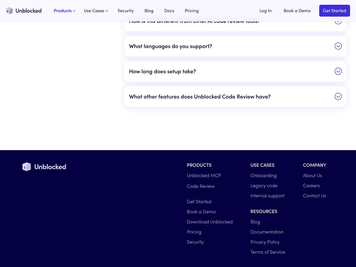 Unblocked Code Review interface