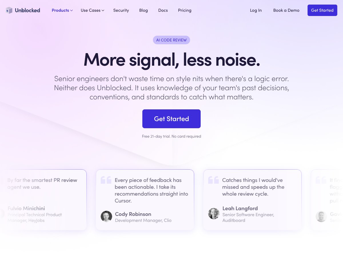 Unblocked Code Review screenshot