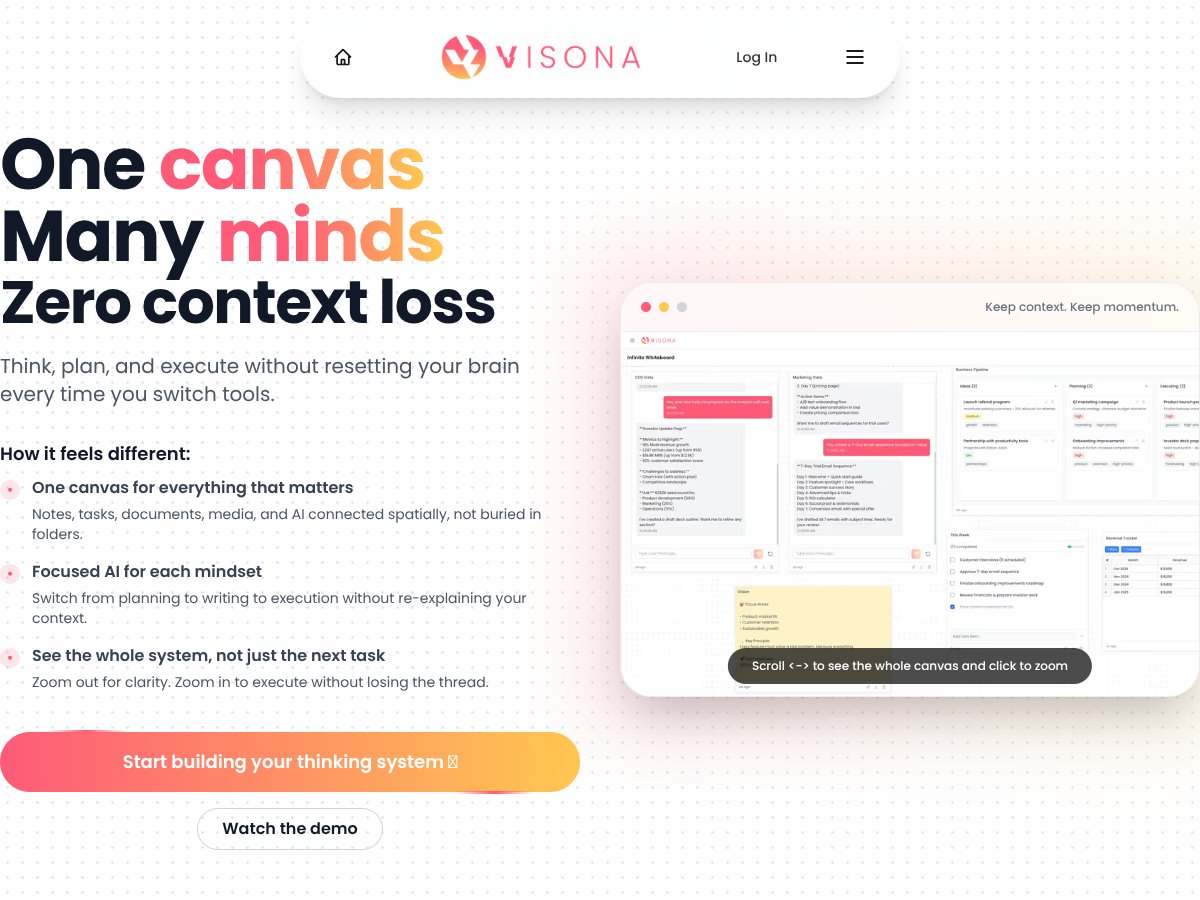 VISONA - The most powerful canvas screenshot