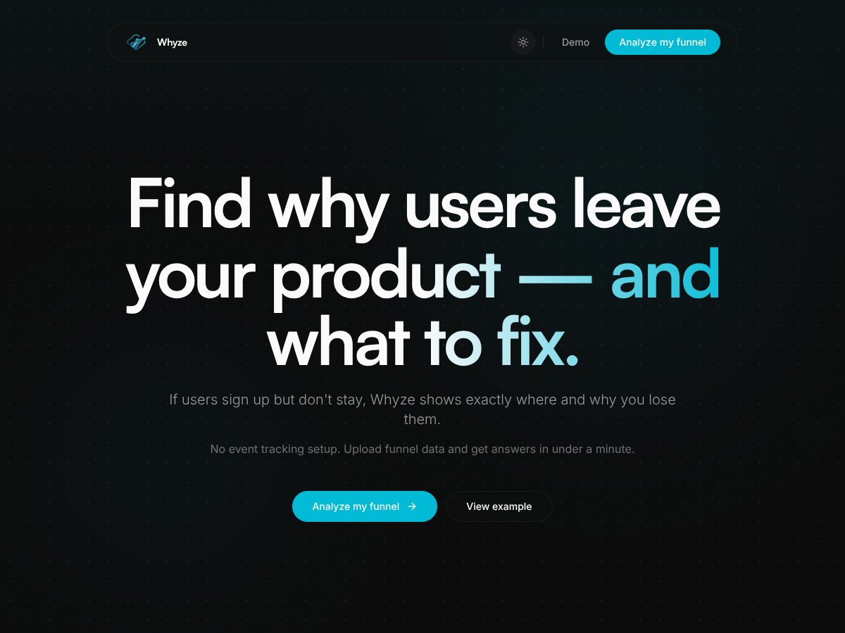 Whyze screenshot