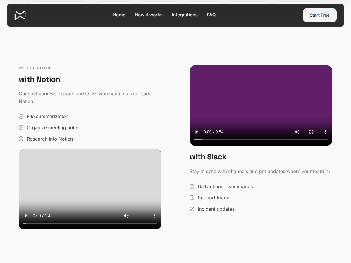Xalvion interface