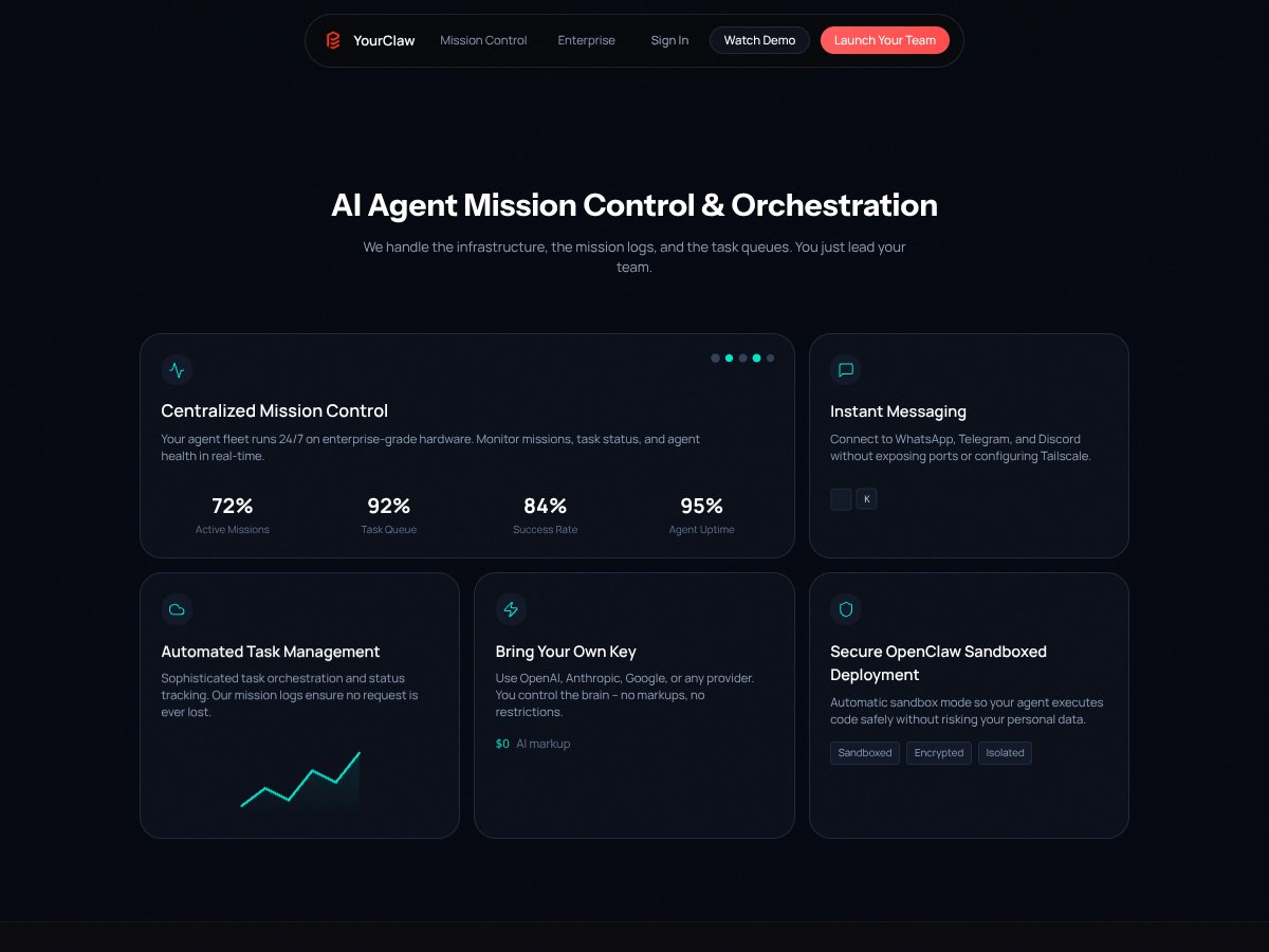 YourClaw: 1-Click Openclaw Orchestration interface