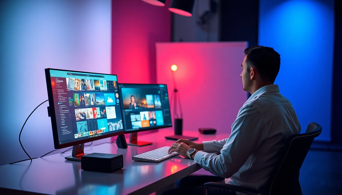 AI tools for creating social media posts showcase