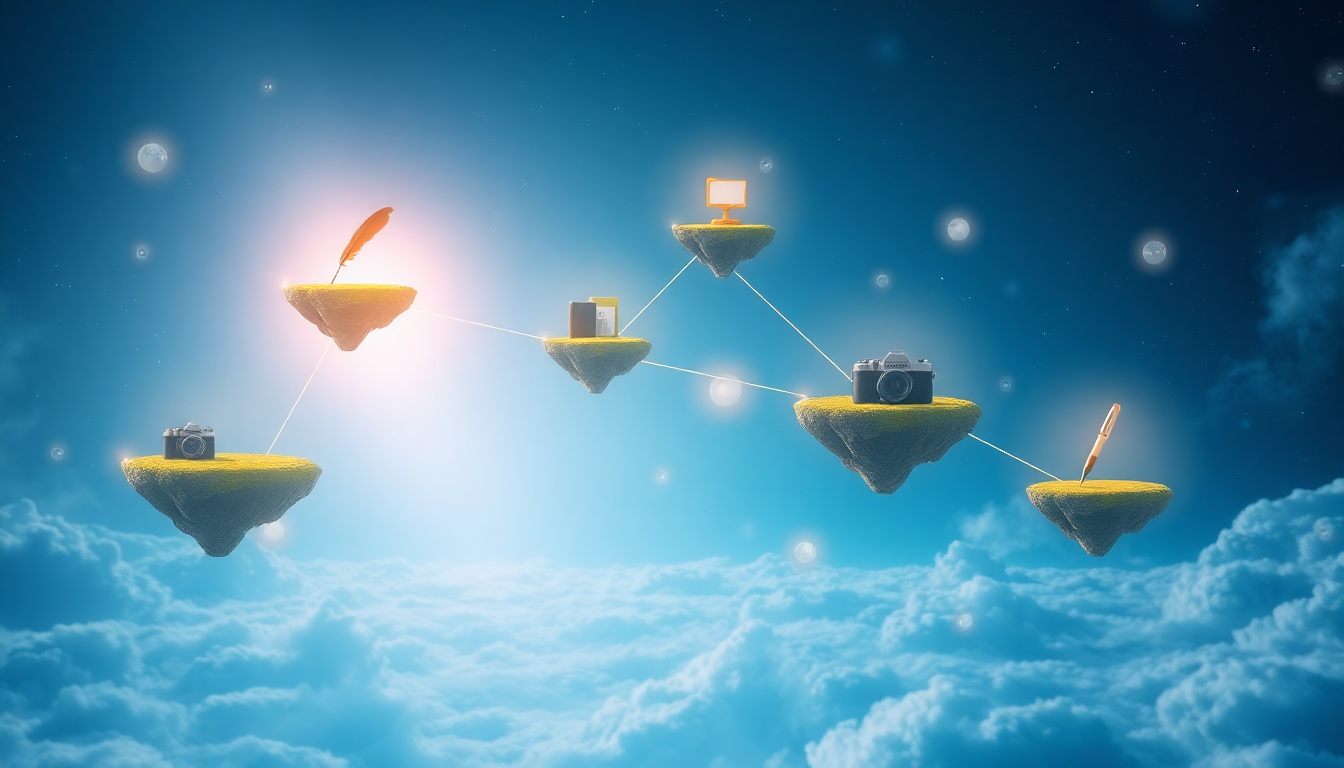 content pillars for author entrepreneurs concept illustration