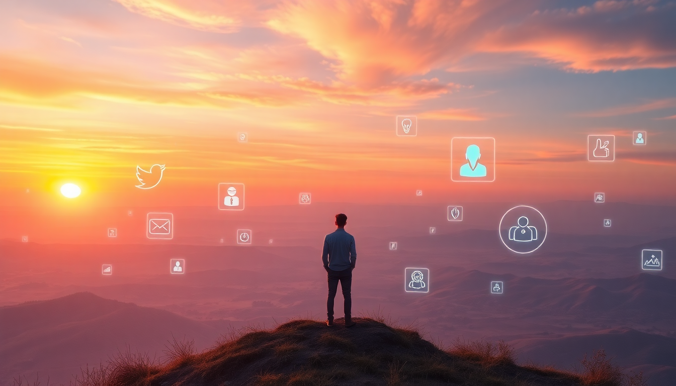 content prompts for personal brands concept illustration