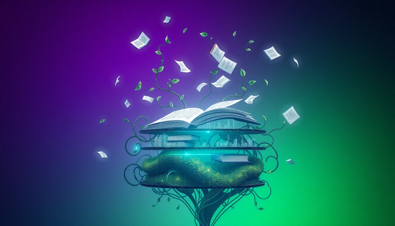 create a book website concept illustration