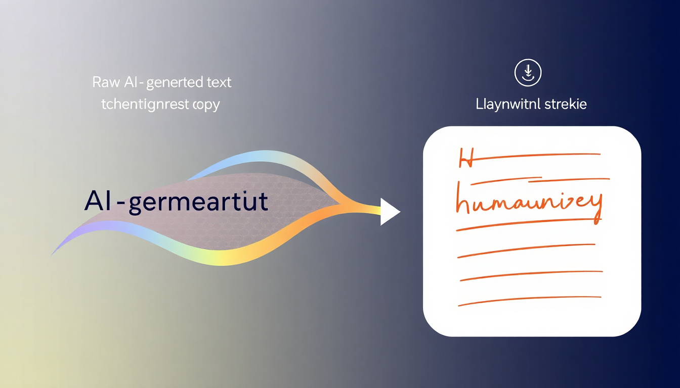 editing AI written copy to feel human infographic