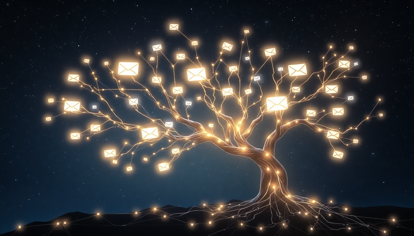 email sequence for course students concept illustration