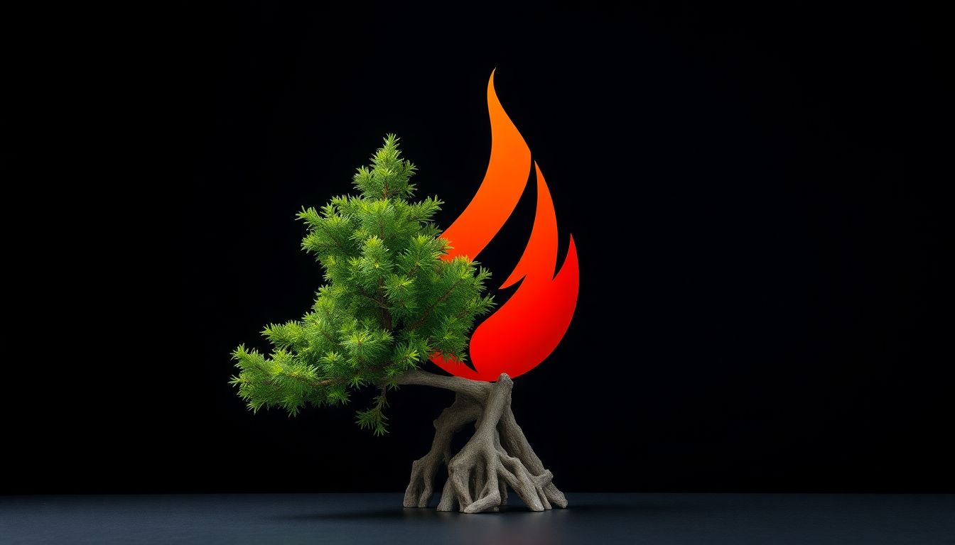 evergreen vs trending content for creators concept illustration