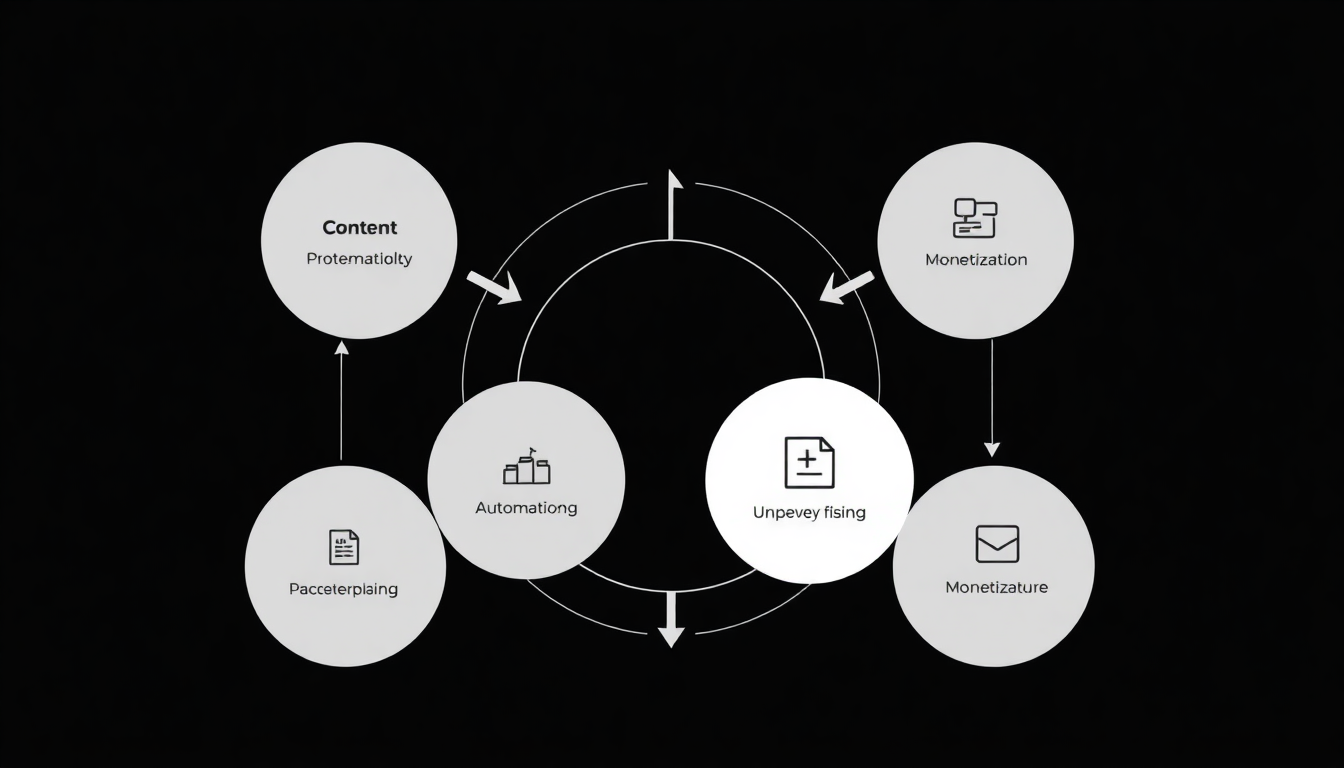 how to build an AI assisted creator business infographic