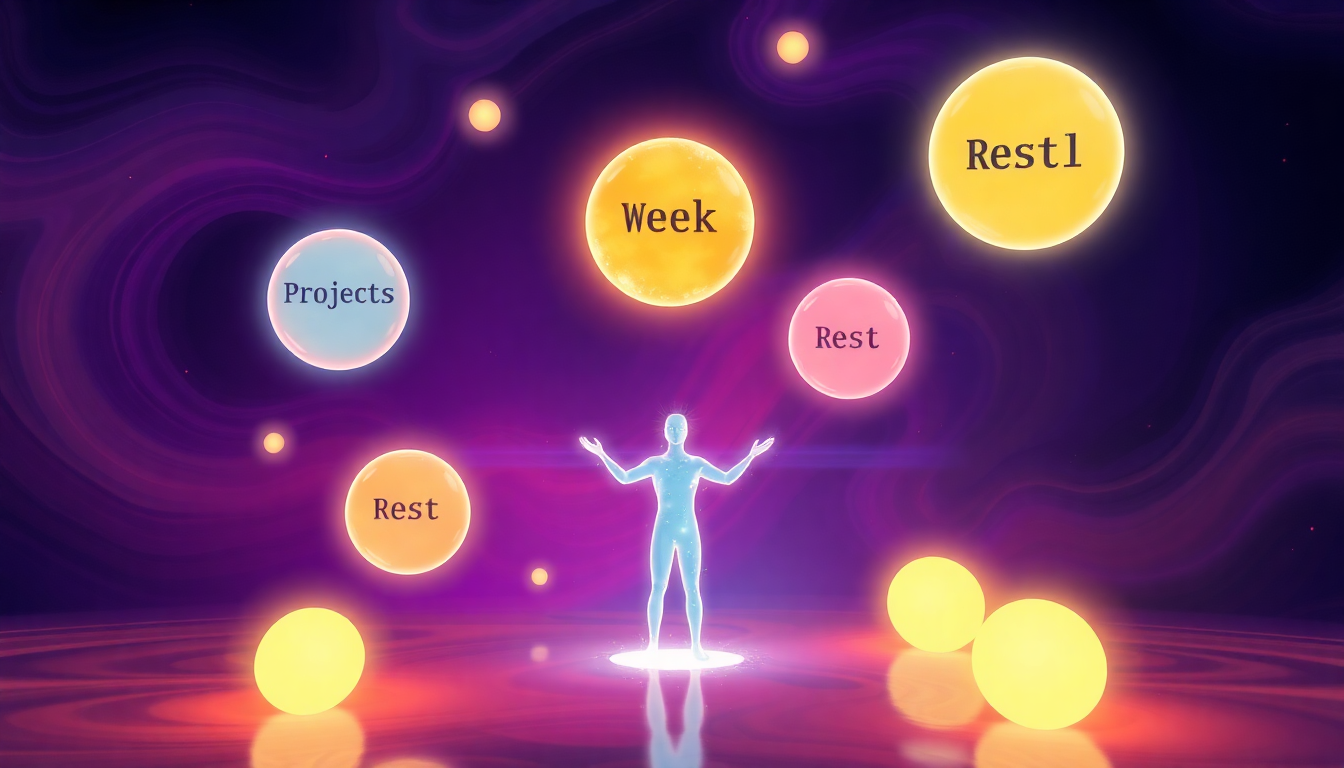 planning your week as a solo creator concept illustration