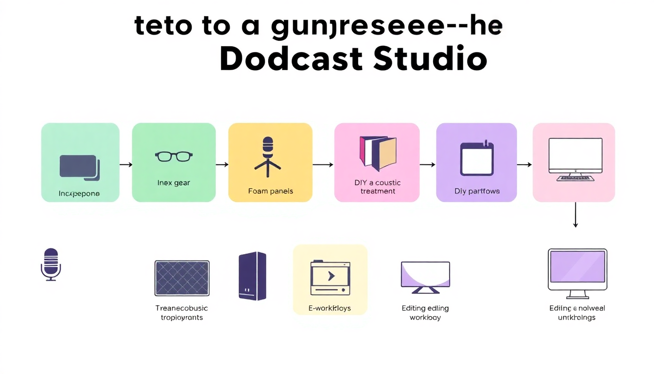 recording a podcast from home on a budget infographic