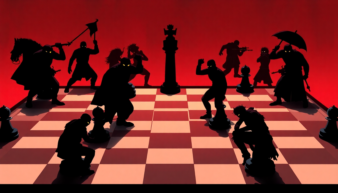 villain protagonist concept illustration